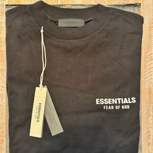 Essentials Fear of God Black Short Sleeve Tee